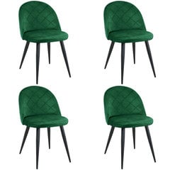 4 krēslu komplekts Akord SJ.077, zaļš cena un informācija | Virtuves un ēdamistabas krēsli | 220.lv