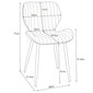 4 krēslu komplekts Akord SJ.17, melns cena un informācija | Virtuves un ēdamistabas krēsli | 220.lv