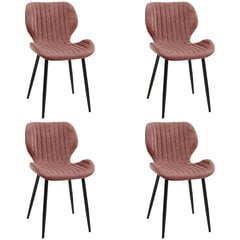 4 krēslu komplekts Akord SJ.17, rozā krāsā cena un informācija | Virtuves un ēdamistabas krēsli | 220.lv