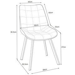 комплект из 4 стульев Akord SJ.22, зеленый цена и информация | Стулья для кухни и столовой | 220.lv