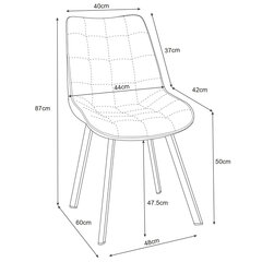 4 krēslu komplekts Akord SJ.28, zaļš cena un informācija | Virtuves un ēdamistabas krēsli | 220.lv