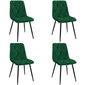4 krēslu komplekts Akord SJ.3, zaļš cena un informācija | Virtuves un ēdamistabas krēsli | 220.lv