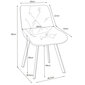 4 krēslu komplekts Akord SJ.33, pelēks cena un informācija | Virtuves un ēdamistabas krēsli | 220.lv