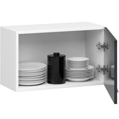 Кухонный шкаф Akord Oliwia W60OK, белый/черный цена и информация | Кухонные шкафчики | 220.lv