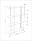 Plaukts Asir, 160x180x29,6 cm, melns/balts cena un informācija | Plaukti | 220.lv