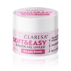 Gēls Claresa Soft and easy Builder gel Glam Pink, 45 g cena un informācija | Nagu lakas, stiprinātāji | 220.lv