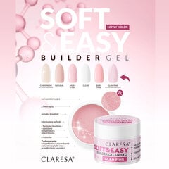 Gēls Claresa Soft and easy Builder gel Glam Pink, 45 g cena un informācija | Nagu lakas, stiprinātāji | 220.lv