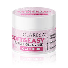 Gēls Claresa Soft and easy Builder gel Glam Pink, 90 g cena un informācija | Nagu lakas, stiprinātāji | 220.lv