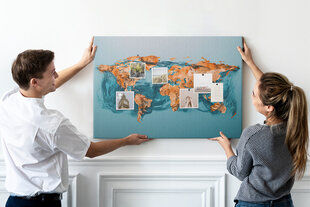 Korķa dēlis Abstrakcijas Pasaules karte, 100x70 cm цена и информация | Канцелярия | 220.lv