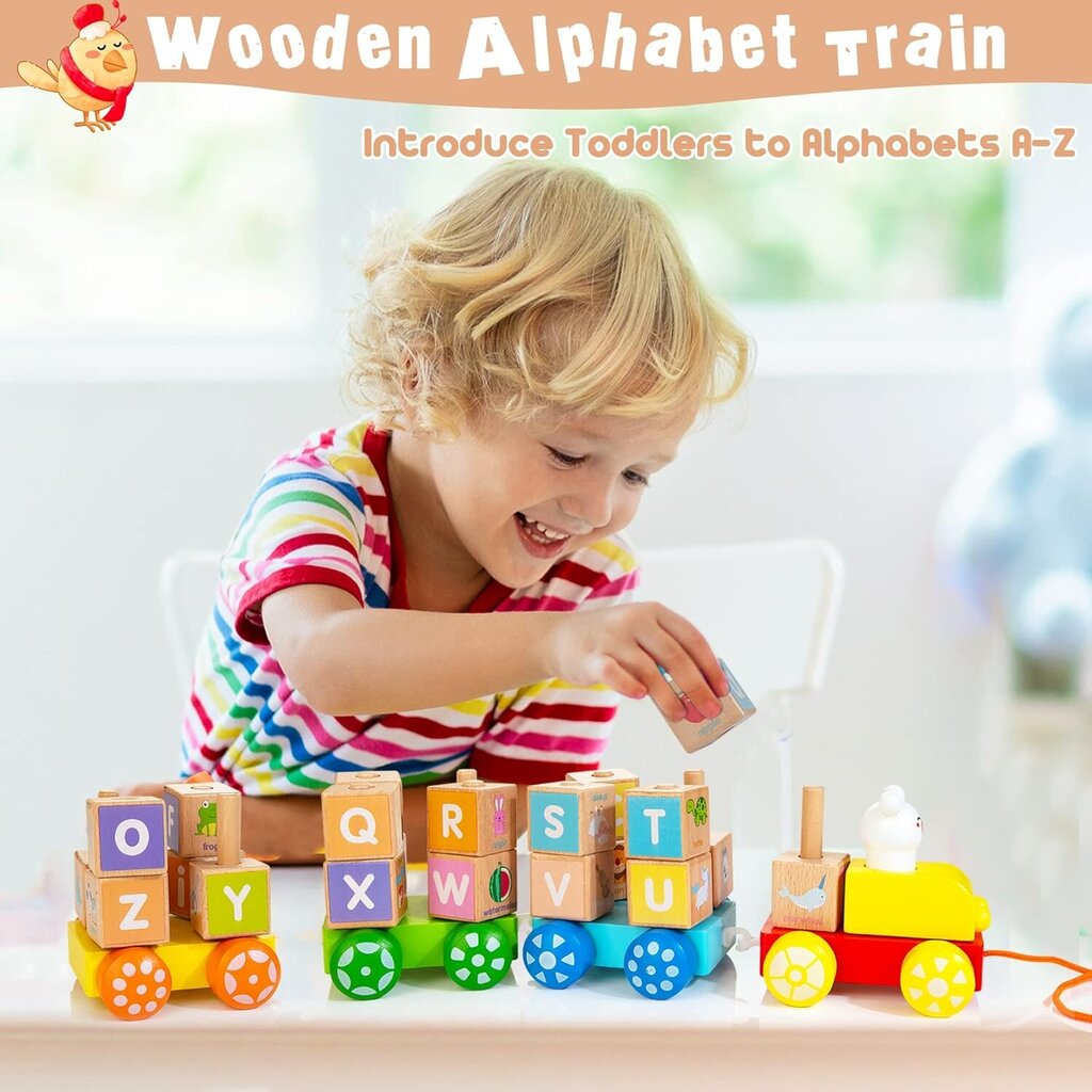 Vilciens ar Montesori alfabēta blokiem Winique cena un informācija | Attīstošās rotaļlietas | 220.lv
