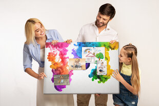Korķa dēlis Krāsu varavīksne, 100x70 cm cena un informācija | Kancelejas preces | 220.lv