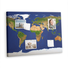 Korķa dēlis Liela Pasaules karte, 100x70 cm цена и информация | Канцелярия | 220.lv