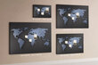 Korķa dēlis Pasaules karte 3d, 100x70 cm цена и информация | Kancelejas preces | 220.lv