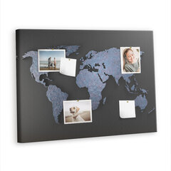 Korķa dēlis Pasaules karte 3d, 100x70 cm cena un informācija | Kancelejas preces | 220.lv