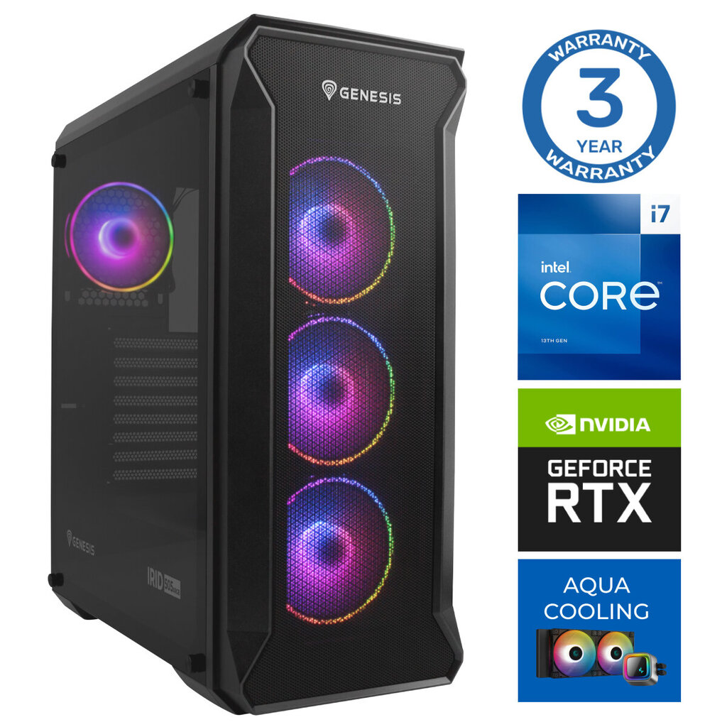 Intop Aqua i7-14700F 16GB DDR5 2TB SSD M.2 NVME+2TB RTX4070 12GB no-OS cena un informācija | Stacionārie datori | 220.lv