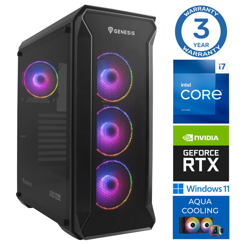 Intop Aqua i7-14700F 64GB DDR5 2TB SSD M.2 NVME+2TB RTX4070 SUPER 12GB WIN11 cena un informācija | Stacionārie datori | 220.lv