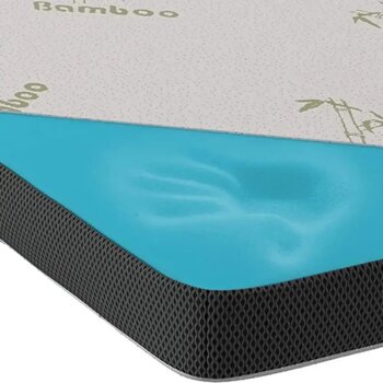 Memory foam matracis ar bambusa pārvalku 3D Air 200x200 cm cena un informācija | Virsmatrači | 220.lv