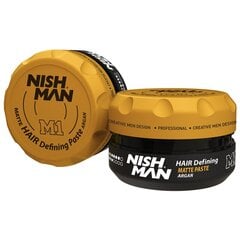 Matu veidošanas pasta Nishman M1 Hair Defining Matte Paste Argan vīriešiem, 100 ml cena un informācija | Matu veidošanas līdzekļi | 220.lv