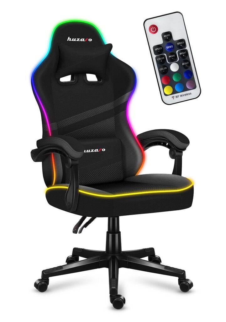 Spēļu krēsls Huzaro Force 4.4 RGB, melns цена и информация | Biroja krēsli | 220.lv
