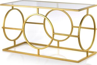 Kafijas galdiņš Mondex Cedric, zeltains 80x35,50xH:45 cm cena un informācija | Žurnālgaldiņi | 220.lv