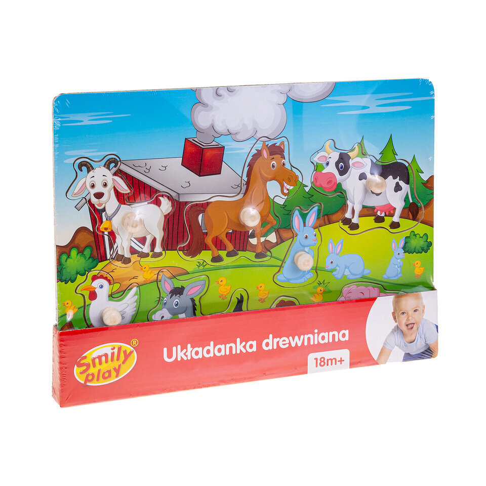 Koka puzle Smily Play ferma cena un informācija | Rotaļlietas zīdaiņiem | 220.lv
