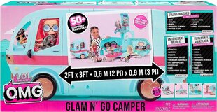 Transformējamā leļļu kemperis L.O.L. Pārsteigums OMG Glam N' Go Camper, zils, 90 cm ​ cena un informācija | Rotaļlietas meitenēm | 220.lv