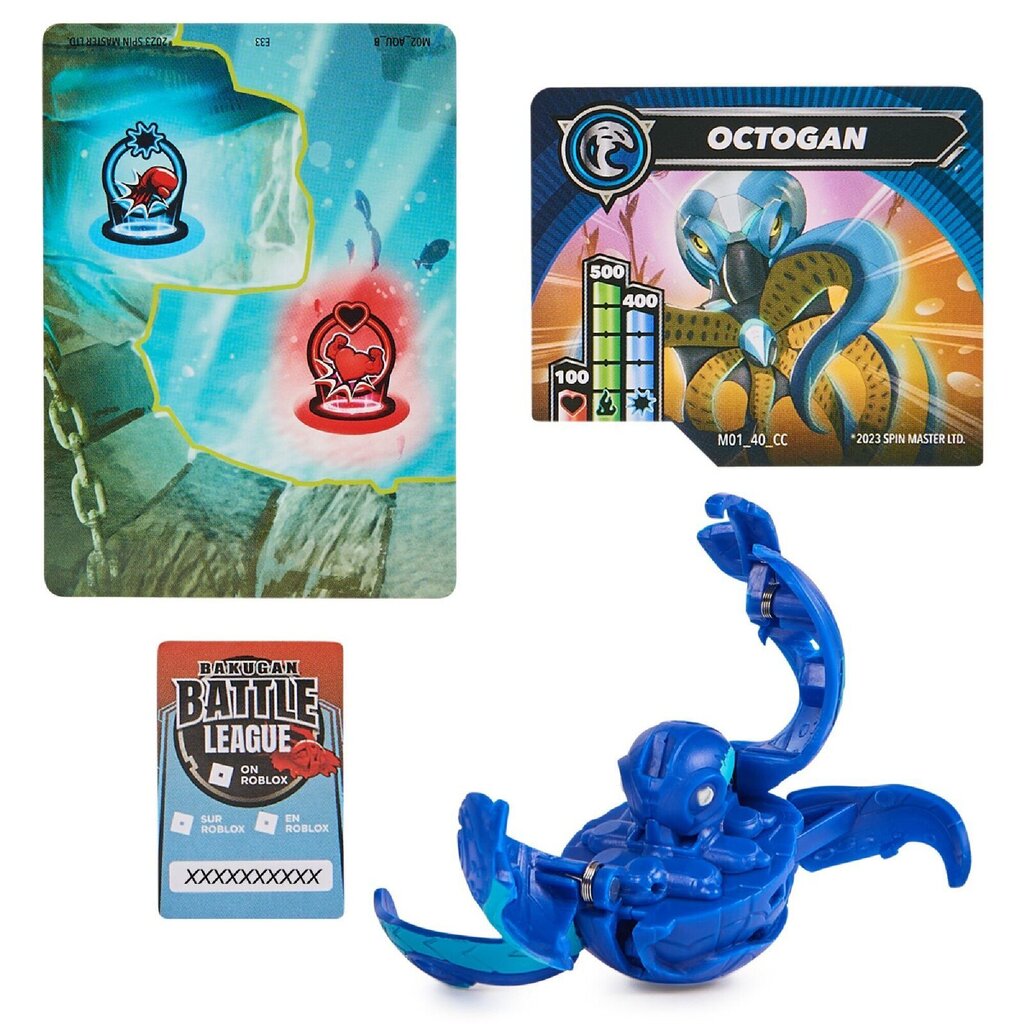 Figūra ar kartēm Spin Masters, Bakugan Octogan Blue, zila cena un informācija | Rotaļlietas zēniem | 220.lv