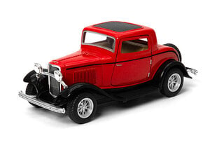 Rotaļu automašīna Kinsmart 1932 Ford 3-Window Coupe, 1:34, sarkans цена и информация | Игрушки для мальчиков | 220.lv