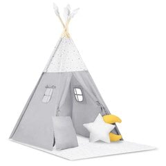 Teepee telts bērniem NK-406 Nukido - gaiši pelēka цена и информация | Детские игровые домики | 220.lv