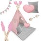 Teepee telts bērniem NK-406 Nukido - rozā cena un informācija | Bērnu rotaļu laukumi, mājiņas | 220.lv