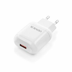 Vidvie CE12 2.4A tīkla lādētājs 1xUSB balts цена и информация | Зарядные устройства для телефонов | 220.lv