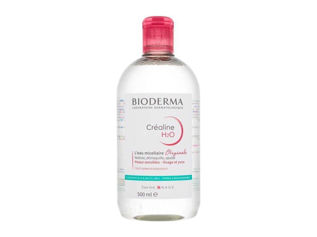 Micelārais ūdens Bioderma Créaline H2O sievietēm, 500 ml cena un informācija | Sejas ādas kopšana | 220.lv