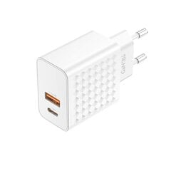 Foneng Wall charger EU42 GaN - USB + Type C - PD 20W 3A with Type C to Type C cable white цена и информация | Зарядные устройства для телефонов | 220.lv