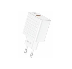Foneng Wall charger EU42 GaN - USB + Type C - PD 20W 3A with Type C to Type C cable white цена и информация | Зарядные устройства для телефонов | 220.lv