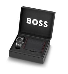 Подарочный набор с часами Boss и чехлом для карточек цена и информация | Мужские часы | 220.lv