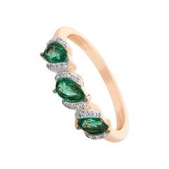Золотое кольцо с драгоценными камнями цена и информация | Кольца | 220.lv