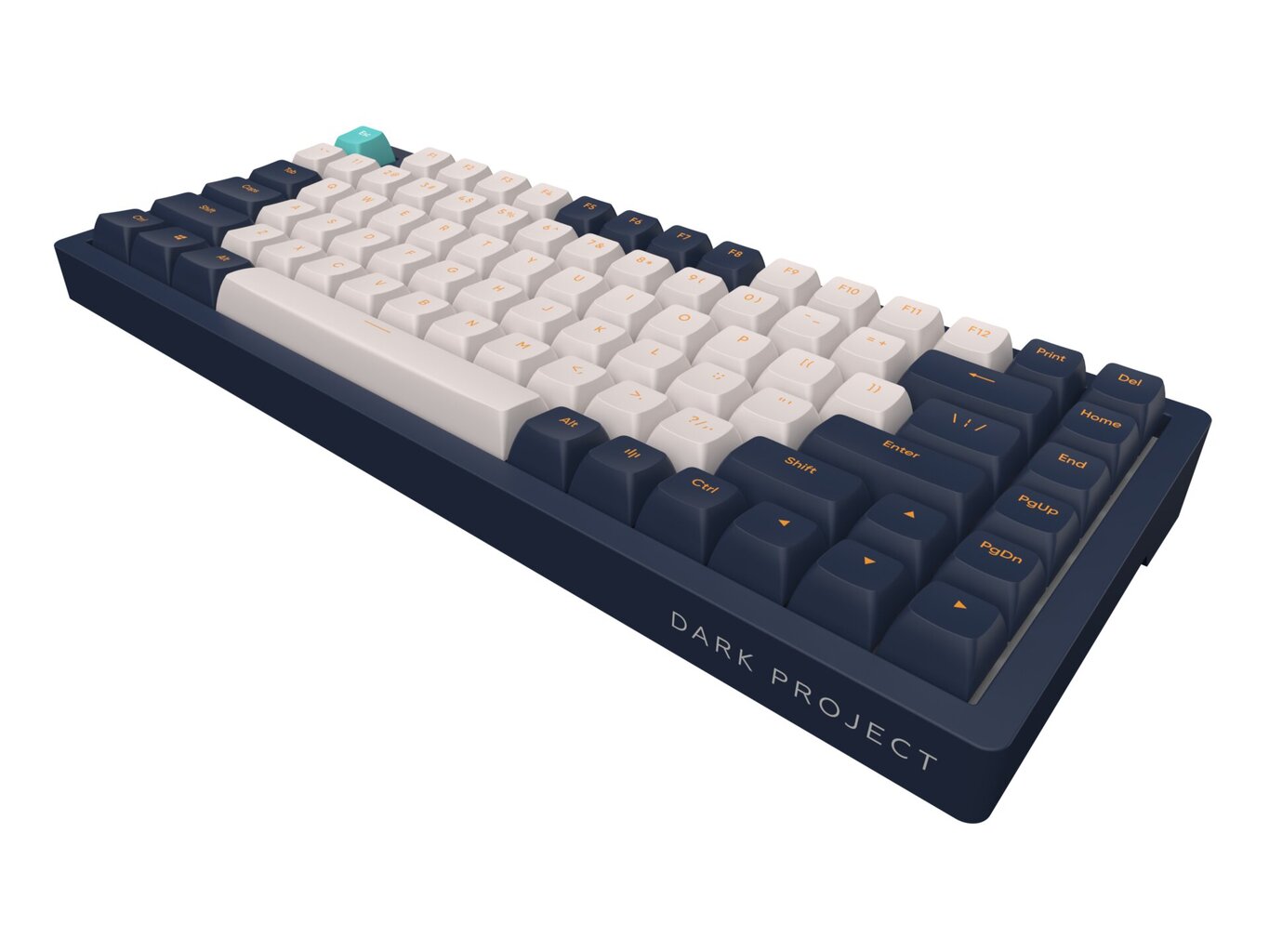 Dark Project KD83A Ivory / Navy Blue RGB Ansi, ENG cena un informācija | Klaviatūras | 220.lv