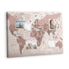 Korķa dēlis Pasaules politiskā karte, 100x70 cm cena un informācija | Kancelejas preces | 220.lv
