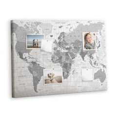 Korķa dēlis Pasaules politiskā karte, 100x70 cm cena un informācija | Kancelejas preces | 220.lv