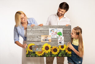 Korķa dēlis Saulespuķes, 100x70 cm cena un informācija | Kancelejas preces | 220.lv
