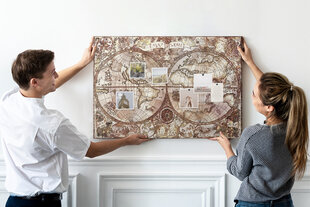 Korķa dēlis Senā atlanta karte, 100x70 cm cena un informācija | Kancelejas preces | 220.lv