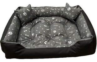Лежак для собаки WBM Sewing, черный/серый, 115x95 см цена и информация | Лежаки, домики | 220.lv