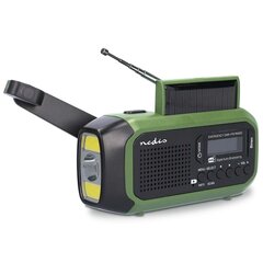 DAB+/FM kloķa radio, LED lukturītis, bateriju banka, saules baterija цена и информация | Магнитолы | 220.lv