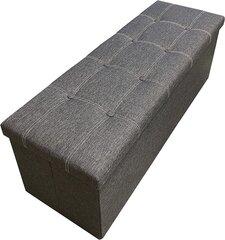 Стеганый пуф темно-серый с узором 110 см LOFT цена и информация | Кресла-мешки и пуфы | 220.lv