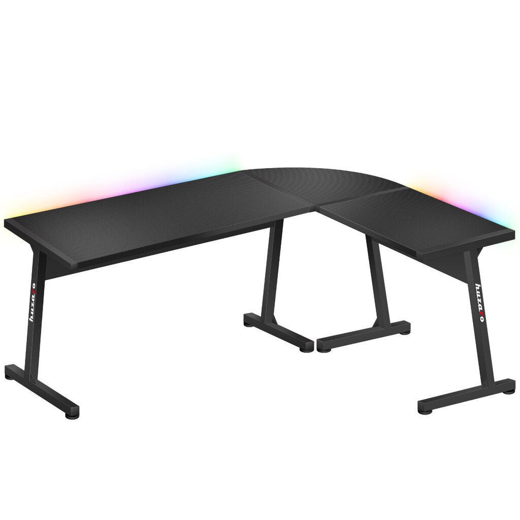 Spēļu galds Huzaro Hero 6.0 RGB LED Smart, melns cena un informācija | Datorgaldi, rakstāmgaldi, biroja galdi | 220.lv
