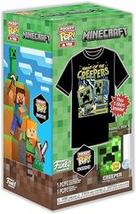 Эксклюзивная футболка и статуэтка Funko Pocket Pop! & Tee Minecraft Blue Creeper XL цена и информация | Атрибутика для игроков | 220.lv