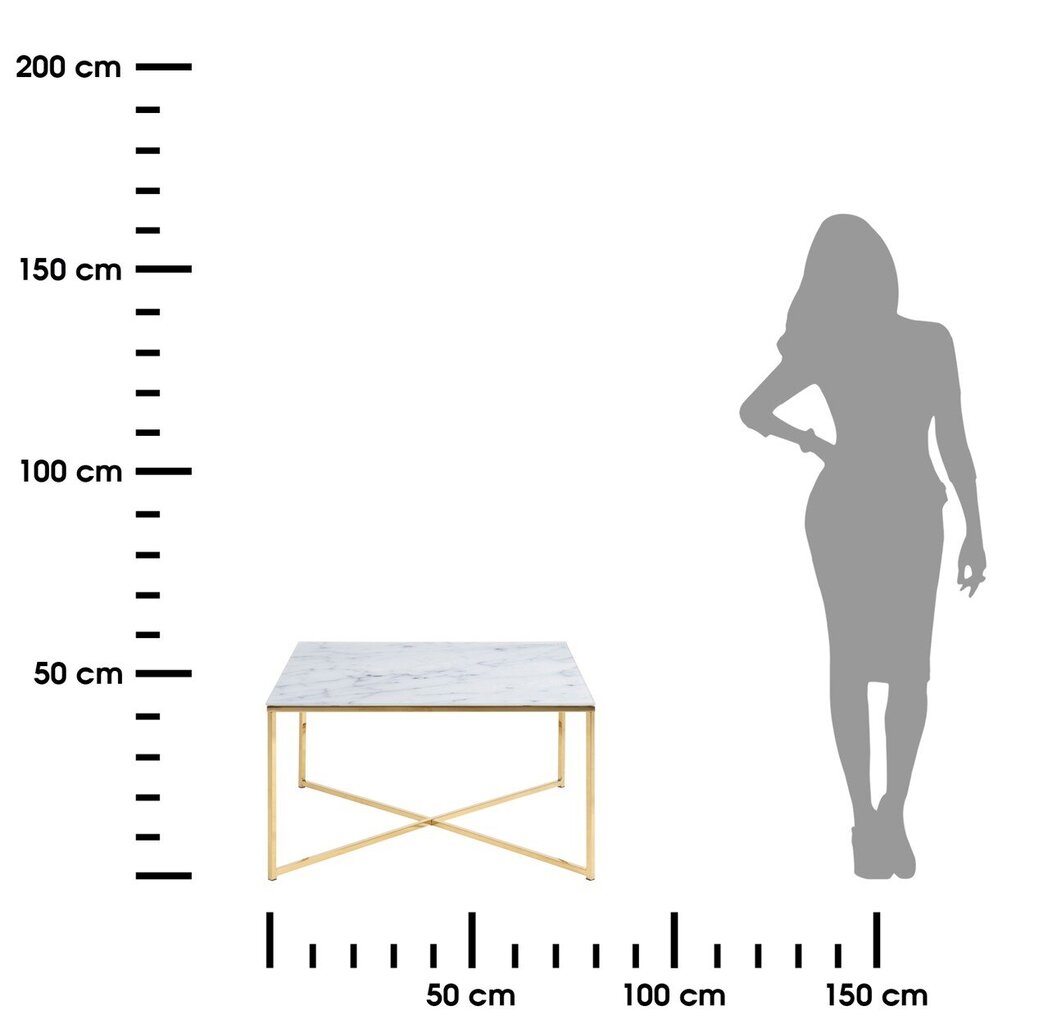 Falchetto zelta marmora galds 80x80 cm цена и информация | Žurnālgaldiņi | 220.lv