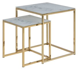 2 Falchetto zelta marmora galdu komplekts cena un informācija | Žurnālgaldiņi | 220.lv