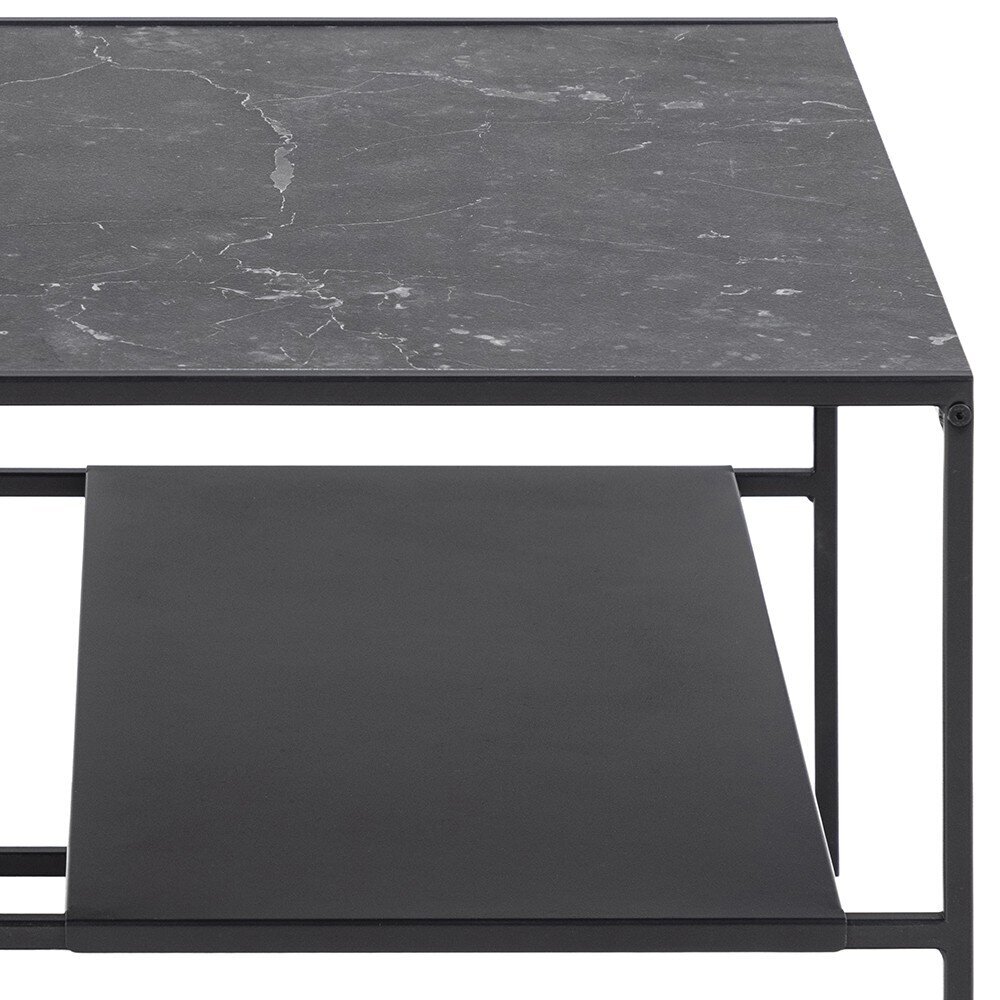 Bolland melnais marmora galds 70x70 cm cena un informācija | Žurnālgaldiņi | 220.lv
