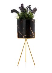 Набор из 2 цветочных горшков EMMA Black 28 см и 32 см цена и информация | Вазоны | 220.lv